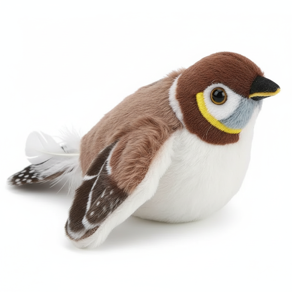Hot Simulated Bird Cat Toy Interactive Toys Dog Rechargeable Chirping Flapping Bird(no Flying) Touch Activated Plush Pet Toy